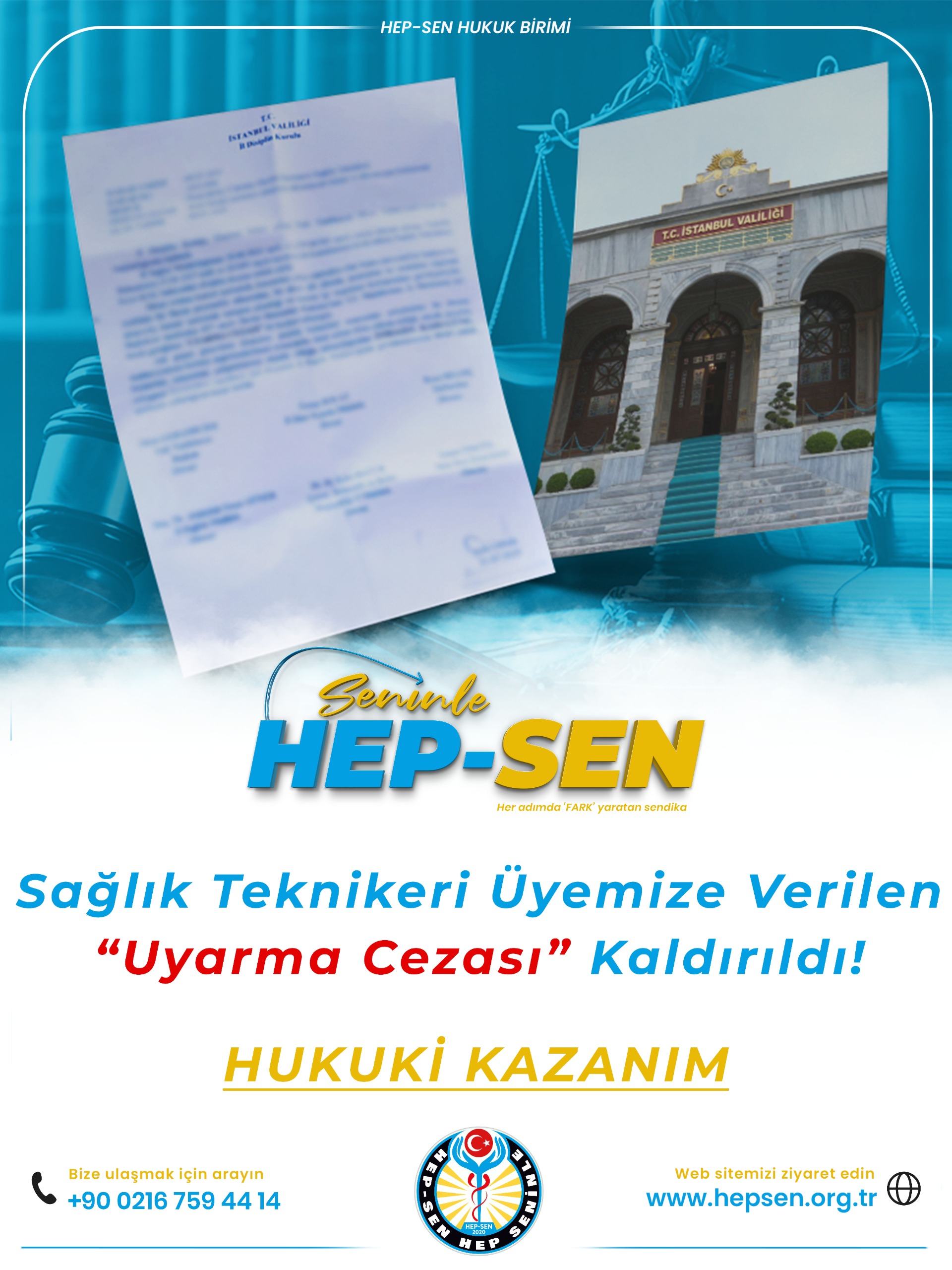 Sağlık Teknikeri Üyemize Verilen Uyarma Cezası Kaldırıldı